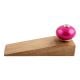 2 Pieces Neon Pink Round Ceramic Wooden Door Stopper